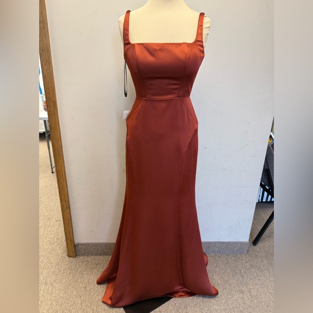 Elegant Rust charmuse Evening Gown